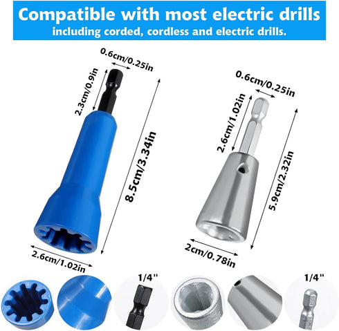 2 Pack Drill Wire Twister More Convenient Wire Twister Tool Electrician with 1/4" Chuck Tools Ideal Tool for Drill Wire Nut Twister...