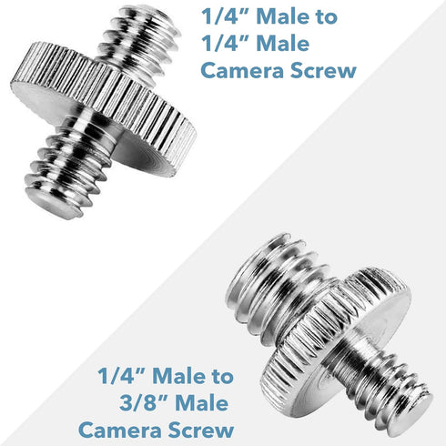 8PCS 1/4 Inch to 3/8 Inch Male Camera Screw Mount Adapter, 1/4 Inch to 1/4 Inch Male Tripod Screw Adapter, and 1/4 Inch Female Thread to 3/8 Inch ...