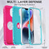 Annymall for iPhone 14 Case with 2 Screen Protector,Full Body Shockproof Drop Protection Dust Proof Heavy Duty 3-Layer Rugged Durable Military Gra...