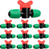 10 Pack Drip Irrigation Valve for 1/2 Inch Drip Tubing (1/2" ID x 0.65" OD)?1/2'' In-line Locked Barbed Ball Valve Drip Line Shut Off Valve Parts ...