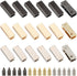 WADORN 18 Sets Metal Belt Tip with Screws, 0.98 Inch Wide Bag Decorative Buckles for Purse Webbing End Clip Buckles Leather Handle Strap End Cover...