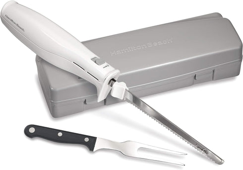 Hamilton Beach Electric Knife Set for Carving Meats, Poultry, Bread, Crafting Foam & More, Reciprocating Serrated Stainless Steel Blades, Ergonomi...