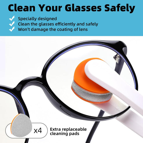 Glasses Cleaning Kit Eyeglass Cleaner - Portable Glasses Cleaner Tool with Lens Cleaners Spray (Anti Fog), Glasses Repair Kit with Screws, Travel ...