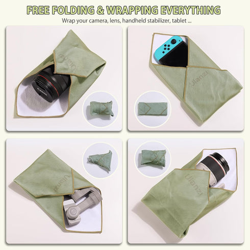 ULANZI Magic Universal Storage Cloth, Easy Wrapping and Safe Protection from Collissions? Bumping and Friction for Camera & Digital Accessories (3...
