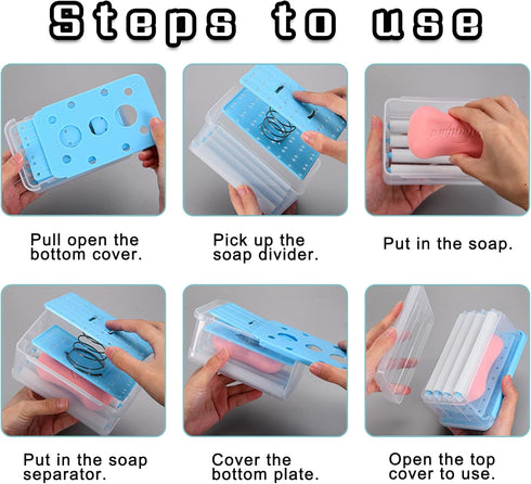 LELEMON Soap Dish with Drain Multifunctional Soap Dish Soap Cleaning Storage Foaming Box for Home Bathroom Kitchen Keep Soap Dry& Easy to Clean...