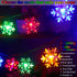 Christmas Decorations Outside Solar Snowflake Lights, 50LED Bright and Long-Lasting Solar Christmas Lights Outdoor Waterproof Decorations, Snowfla...