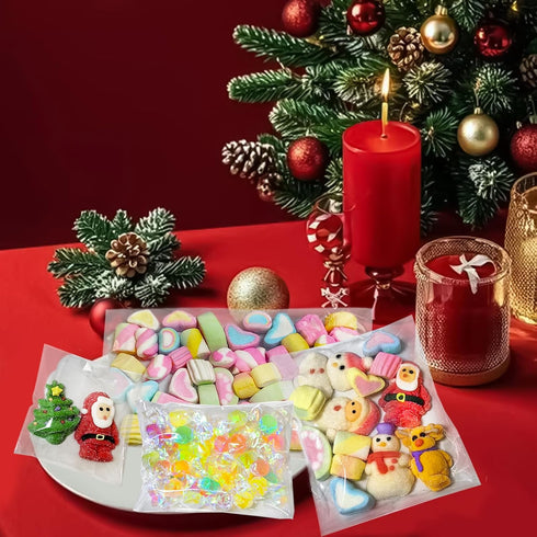 Clear Self Sealing Cellophane Bags: 200Pcs 4x6 Inches Cookie Bags Resealable Cello Bags for Packaging Cookies, Candy, Treat, Gifts, Snacks, Favors...