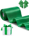 FAKILO Green Satin Ribbon 4 Inch x 22 yd Wide Thick Ribbon for A Grand Opening Business Ribbon Cuttings Ceremony Bow Wedding Chairs Pageant Sashes...