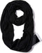 elzama Infinity Loop Solid Color Scarf With Hidden Zipper Pocket For Women - Lightweight Travel Neck Wrap...