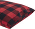 Wake In Cloud - Plaid Pillow Cases, 100% Washed Cotton, Buffalo Check Gingham Checkered Farmhouse, Set of 2 Pillowcases Pillow Shams Covers, Red B...