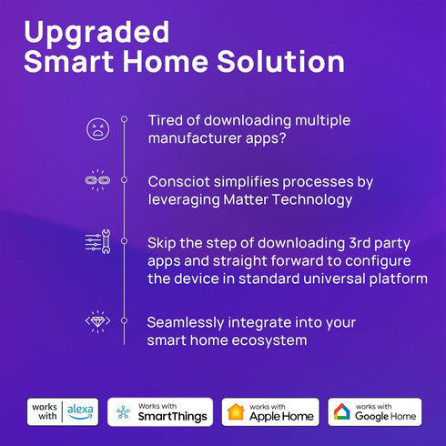 Consciot Smart Light Bulbs, WiFi Color Changing LED Light Bulb, A19 E26 RGBTW Light Bulbs That Works with Alexa/Google Home/Apple Home/Siri, Music...