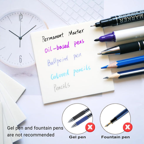 600 Sheets Transparent Sticky Notes, 3 x 3 inch Clear See Through Sticky Notes and Translucent Writable Book Tabs, Annotation kit, for Book Annota...