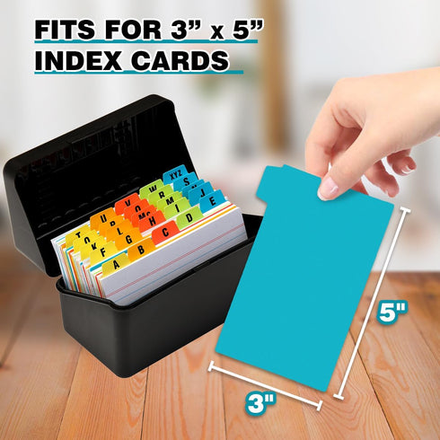Chell 3x5 Poly Index Card Dividers, Heavyweight Index Card Guides A-Z for Flash Cards and Recipe Cards, with Alphabetical/Blank Stickers, Pack of ...