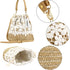 Bamboo Handbag, Beach Purse Bag Half Moon Bag, Straw Lace Woven Travel Sling Bag Shoulder Crossbody Bag for Women...