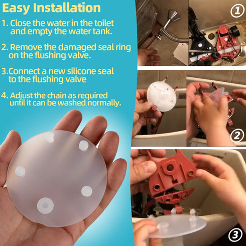 Replacement for Vormax Toilet Tank Silicone Flapper Seal Gasket 3'' - Fit for American Standard 7381424-100.0070A (2 Pack)...