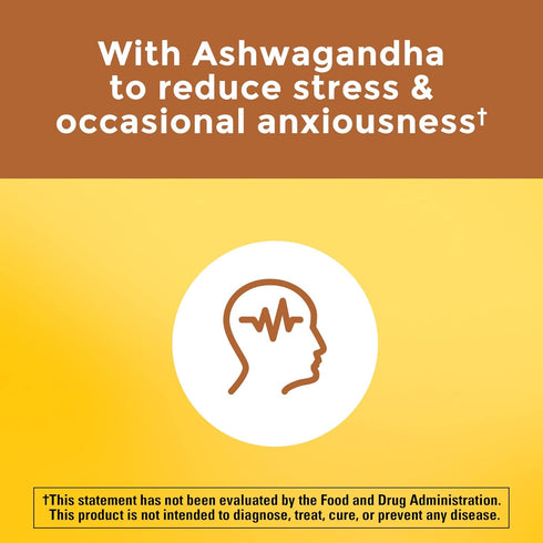 Nature Made Multi + Ashwagandha, Multivitamin for Daily Stress Relief Support, One Per Day Multivitamin, 60 Capsules...