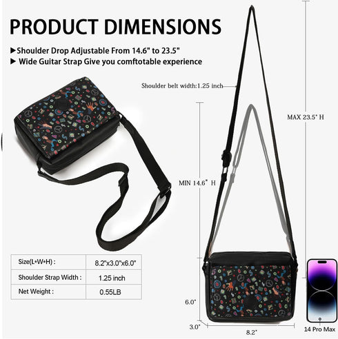 Small Crossbody Bags for Women Trendy Faux Suede Cross Body Purse and Handbags with Gultar Strap, Lightweight...