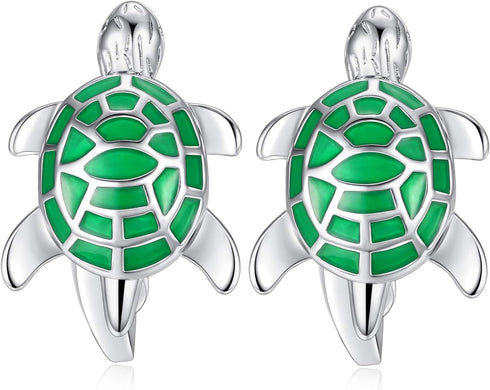 HONEY BEAR Sea Tortoise Turtle Cufflinks for Mens Stainless Steel Wedding Gift...