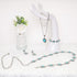 4 Pieces Bohemian Turquoise Jewelry Set Chain Waist Belt Turquoise Necklace Vintage Turquoise Dangle Earrings and Bracelet Western Jewelry for Wom...