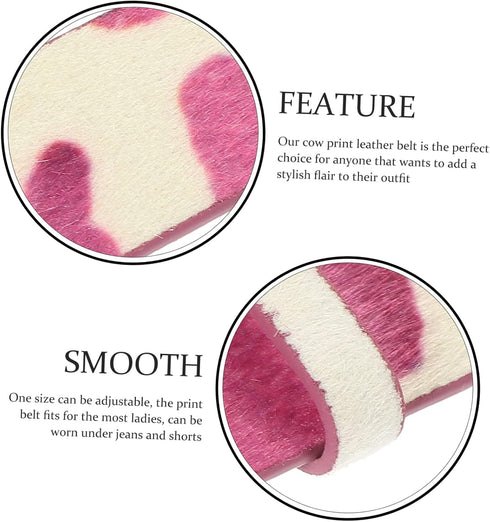 SUPVOX Cow Pu Belt Fashion Belt Statement Belts for Women Cowboy Belt for Women Belt for Jeans Cowgirl Belts...