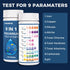 Aquarium Water Test Kit for Freshwater: 125ct 9 in 1 Aquarium Test Strips for Fish Tank Monitor pH Chlorine Hardness Nitrate, Nitrite,ect...