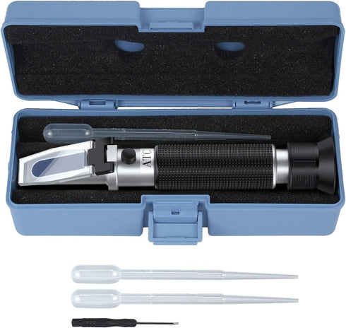 AUTOUTLET Salinity Refractometer Saltwater Aquarium for Seawater, Pool, Tank, Marine, Fishkeeping, 0-100PPT & 1.000-1.070 Salinity Tester with ATC...