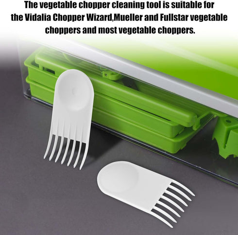 2pcs Vegetable Chopper Cleaning Tool Fork, Salad Onion Chopper Cleaning Tools Vegetable Cutter Cleaning Comb Cleaner Kitchen Tools for Fullstar Mu...