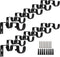 12 PCS Double Curtain Rod Brackets, Heavy Duty Curtain Rod Holder for Double Rod, Black Curtain Rod Hanging Brackets Wall Mount for Home Office...