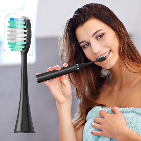 Replacement Toothbrush Heads 10 Pack Compatible with AquaSonic Black Series, Vibe Series, Black Series pro, and Duo Series pro Electric Toothbrush...