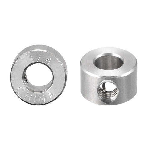 uxcell Drill Stop 1/4" I.D. Stainless Steel for Set Screws Chuck Woodworking Drill Bits Depth Holder 2Pcs...