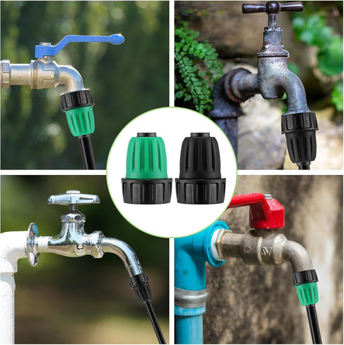 12 Pcs 1/2 Inch Garden Hose Adapter 3/4" to 1/2" Drip Irrigation Tubing Faucet Adapter Drip Irrigation Parts Faucet to Hose Adapter for Garden 3/4...