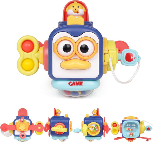 Montessori Busy Cube for Kids Baby Fidget Busy Board Sensory Travel Learning Toy for Children with Autistic Early Educational Learning Toys for Ba...