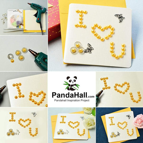 PH PandaHall 690pcs Half Round Pearl Beads 6 Sizes Flat Back Pearl Cabochon Faux Pearl Beads for DIY Scrapbook Phone Case Wedding Decor Hair Acces...
