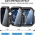 2-Pack for Apple Watch Series 9 8 7 Waterproof Case with Tempered Glass Screen Protector Ultra-Thin for 41mm - Black...