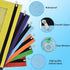 6 Pack Binder pencil pouch, Multi-color Pencil Pouch for 3 Ring Binder, Sturdy Zipper Pencil Pouches with Clear Window, Waterproof Cosmetic Bag fo...