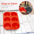 Silicone Texas Muffin Pan 6-Cups, Jumbo Muffin Pan Set of 2, BPA-Free Non-Stick Cupcake Maker, 10.75L x 7.5W for Baking...