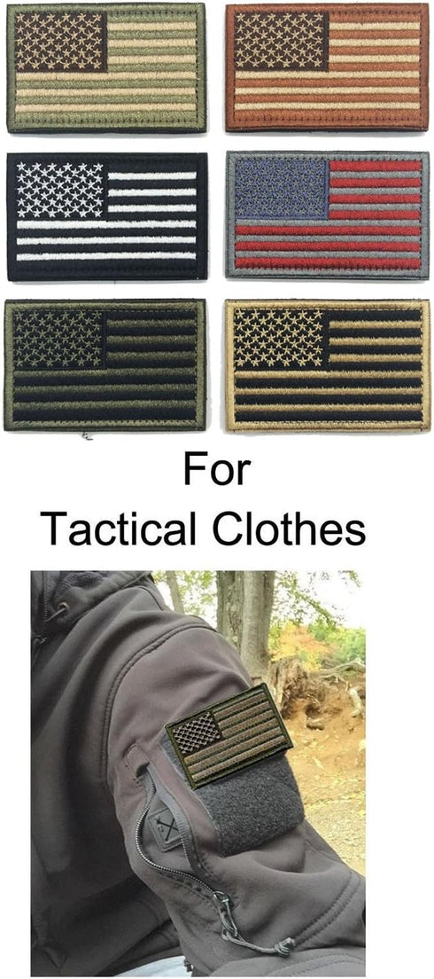 WZT Bundle 6 Pieces American Flag Tactical Morale Military Patch Set...