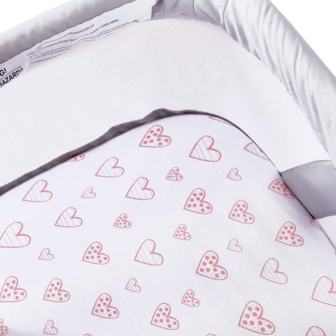 Bassinet Sheets Compatible with Baby Delight Snuggle Nest Bassinet, 2 Pack, 100% Jersey Knit Cotton Bassinet & Bedside Sleeper Sheets, Pink Stripe...