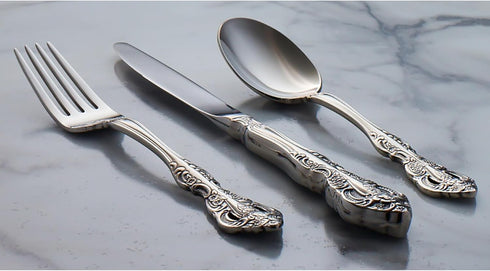 Oneida Michelangelo Fine Flatware Dinner Fork, Set of 4 , 18/10 Stainless Steel, Silverware Set, Dishwasher Safe...