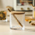 Condiment Canisters sets for the Kitchen, Salt and Sugar Containers Sets for Countertop, Seasoning Box with Wooden Spoon Bamboo Lid and Tray, Cond...