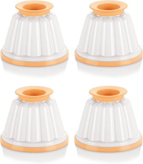 Tescoma 630590.00 Pudding Molds, Custard Mould, Set of 4 Cups with Lid...