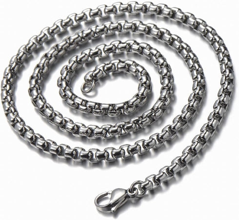 COOLSTEELANDBEYOND Mens Women Stainless Steel Black White Cubic Zirconia Yin Yang Pendant Necklace, 30 inch Wheat Chain...