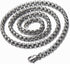 COOLSTEELANDBEYOND Silver Black Circle Skull Compass Pendant Mens Necklace Stainless Steel, 30 inches Wheat Chain...