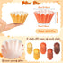 R HORSE 200Pcs Fall Mini Cupcake Liners Baking Cups, Thanksgiving Grease-resistant Mini Size Cupcake Cups for Baking, Heavy Duty Paper Muffin Baki...