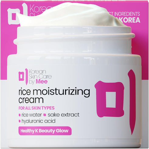 Rice Cream Moisturizer for Face - 42% Organic & 97% Natural With Sake Extract + Hyaluronic Acid - K Beauty Skincare 2oz...