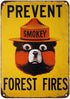 CCPARTON Smokey Bear Prevent Forest Fires Outdoors Metal Tin Sign Wall Decor Retro Metal Signs 8x12 Inch...