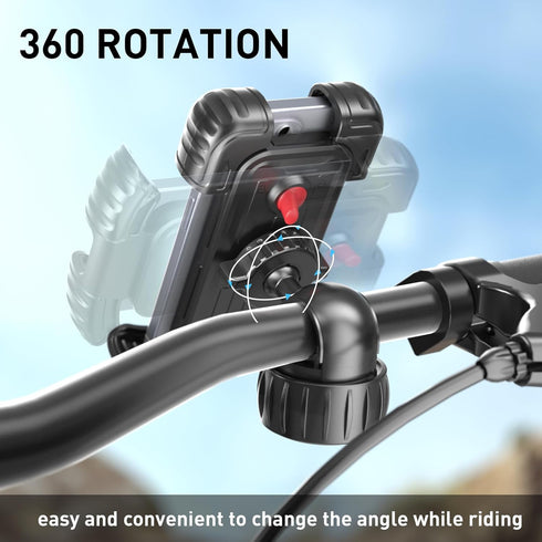 Hiboy Bike Phone Holder, 360° Rotation Adjustable Motorcycle Phone Mount,Bicycle Scooter Handlebar Phone Clip for 5.1" - 6.8" Smartphones......