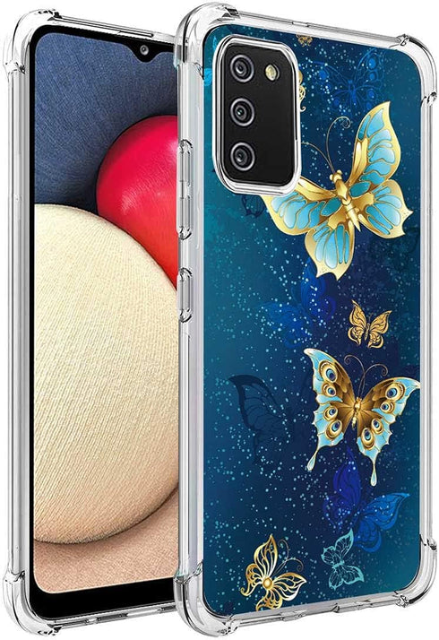 for Galaxy A02S Case(USA Version), Slim Flexible TPU for Girls Women Airbag Bumper Shock Absorption Rubber Soft Silicone Case Cover Fit for Samsun...