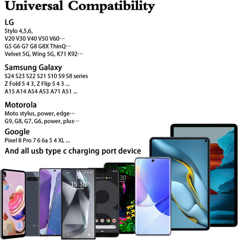 25W Fast Phone Charger for Motorola Edge, Edge+, Razr, 2021 2022 2023 2024, One 5G, Moto G Stylus, Pure, Play, Power, G8 G7 Plus, X4 Z4 Z3 Z2 Play...