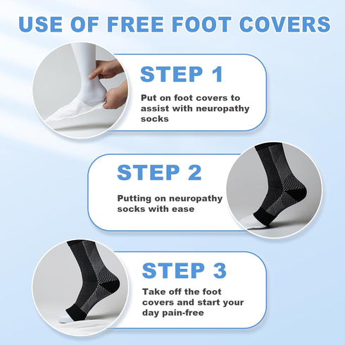 Neuropathy Socks for Men and Women - Nano Ankle Brace Compression Socks, Dr Soothers Socks for Pain Relief, Heel Spurs, Foot Swelling, Ankle Brace...